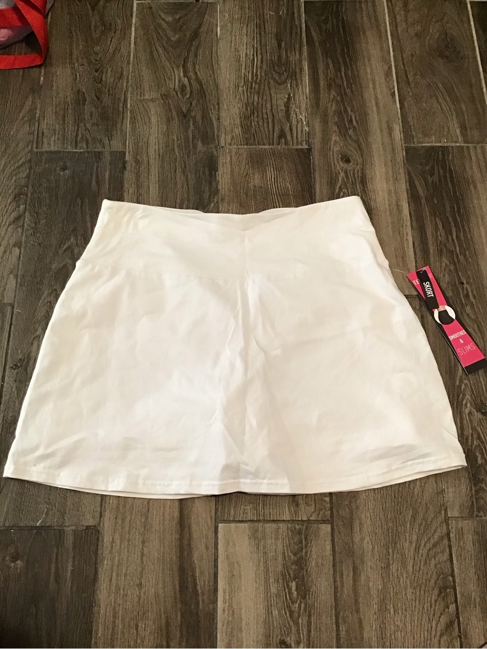 Women's White Active Mini Skort - Smooth Stretch Waistband